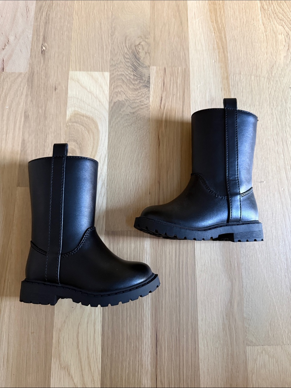 Carter's Kids Black Pull-On Rugged Sole Boots